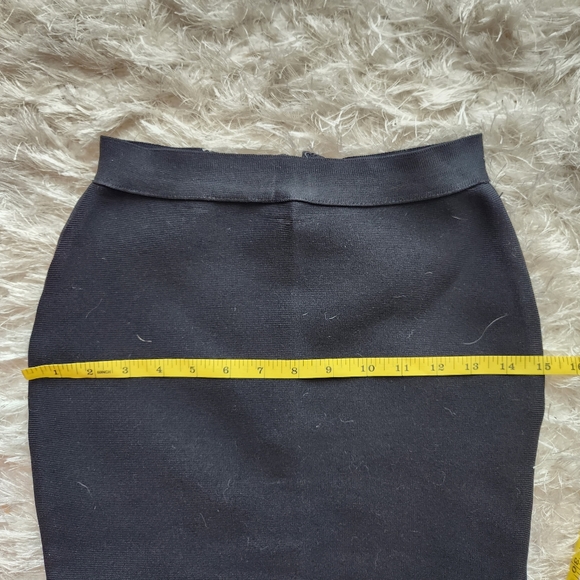 AKIRA Chicago Red Label Black Bodycon Stretch Pencil Skirt, Size Small - Picture 9 of 11